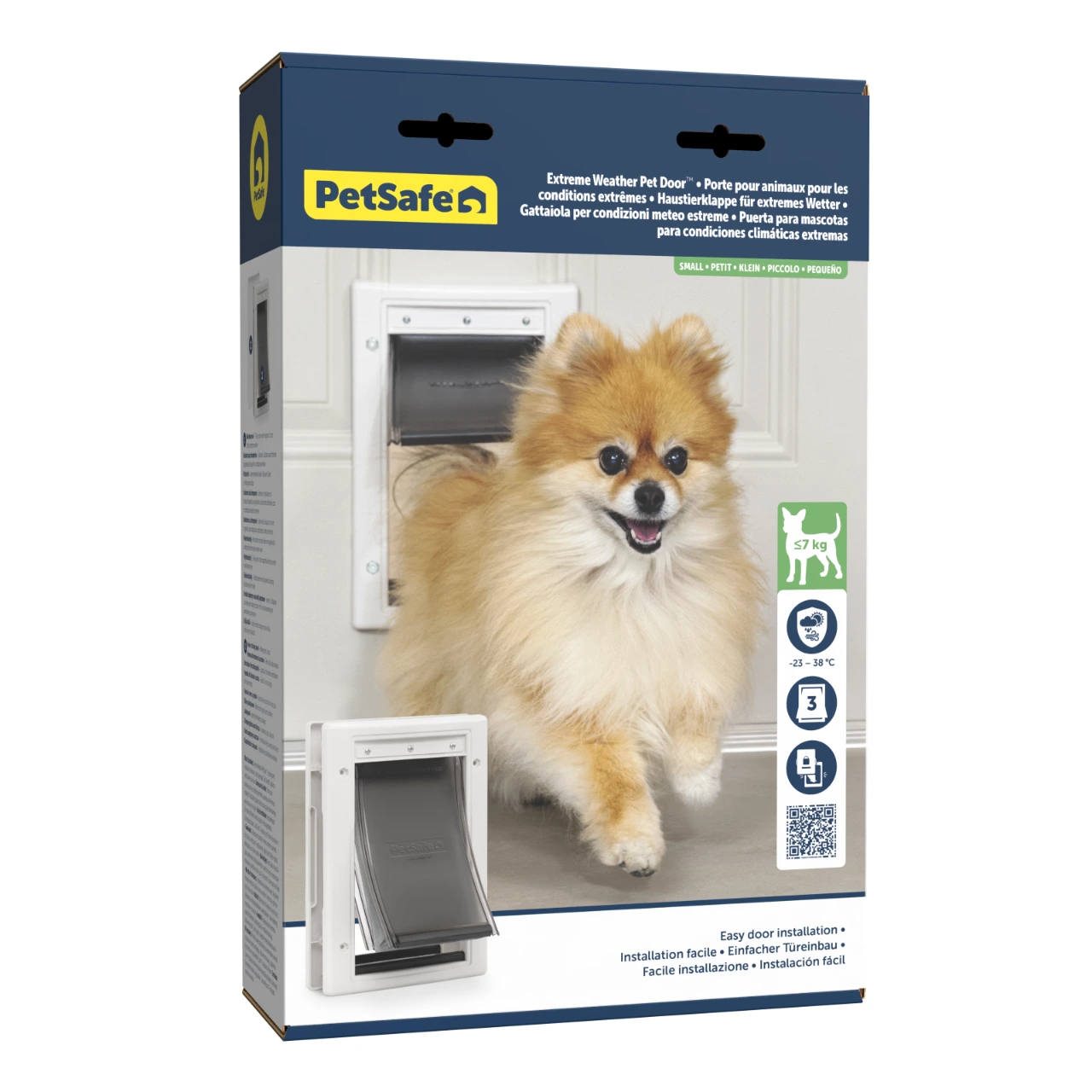 PetSafe Extreme Weather hundelem S med 3 klapper 19 x 28 cm